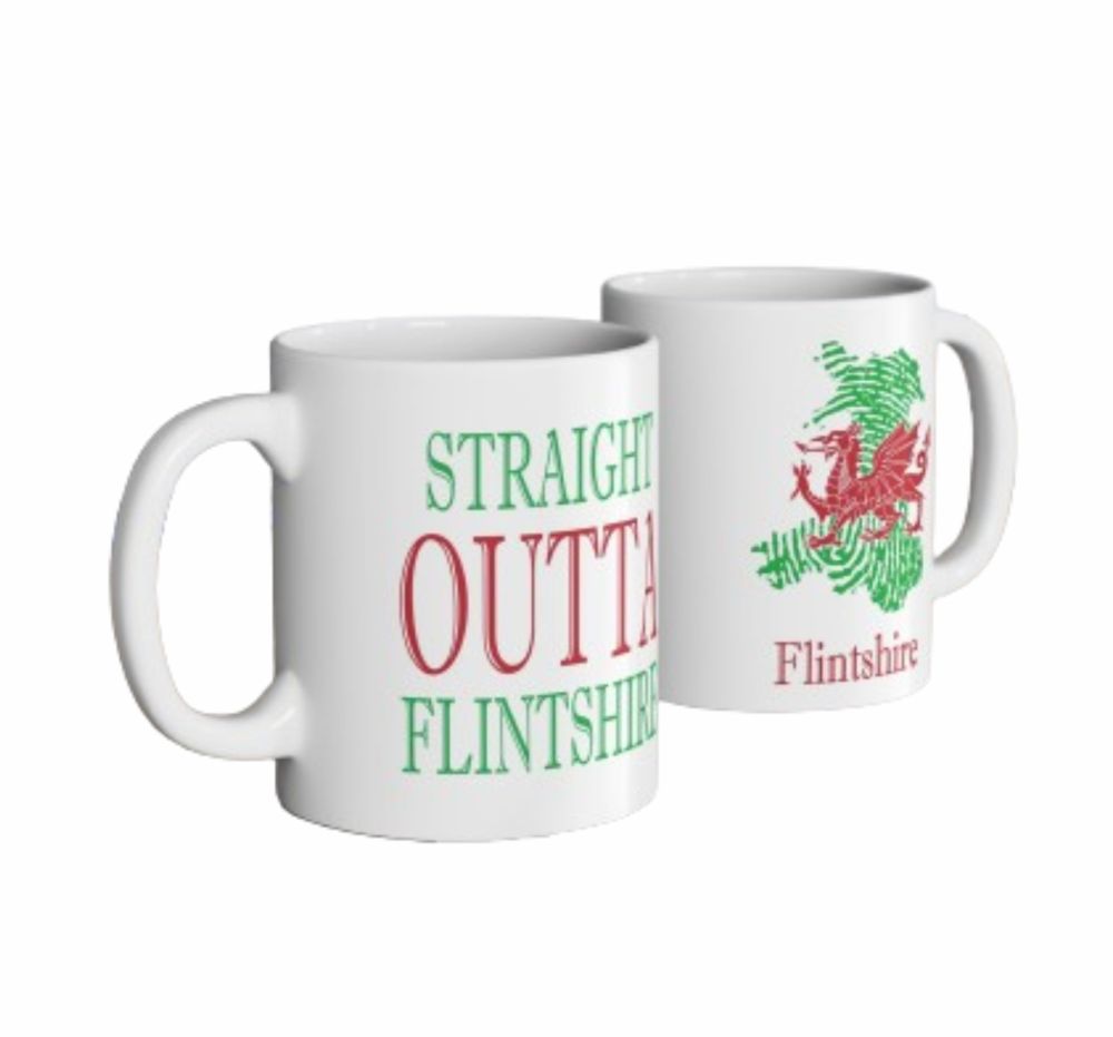 Personalised Welsh Mug  - Straight Outta (Welsh Place Name)